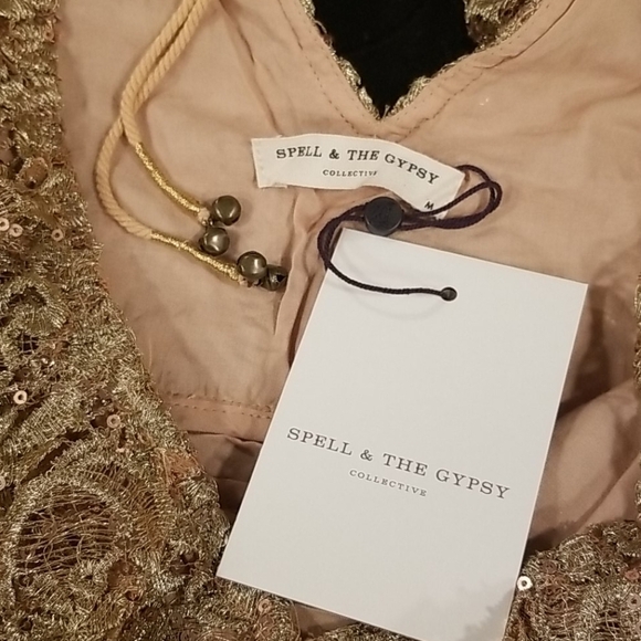 💕SPELL & THE GYSPSY💕 Nina Shift Dress ~ Bronze Medium M NWT - Picture 14 of 16